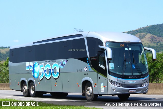 BR-500 Viagens e Turismo RJ 843.004 na cidade de Roseira, São Paulo, Brasil, por Paulo Henrique Pereira Borges. ID da foto: 11630507.