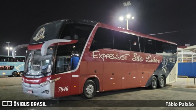 Expresso São Luiz 7840 na cidade de Goiânia, Goiás, Brasil, por Fábio Paixão. ID da foto: 11628750.