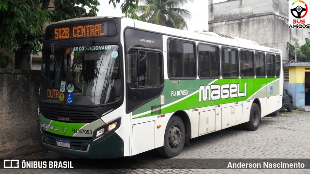 Transportes Mageli RJ 167.053 na cidade de São João de Meriti, Rio de Janeiro, Brasil, por Anderson Nascimento . Número da foto: #11629117.