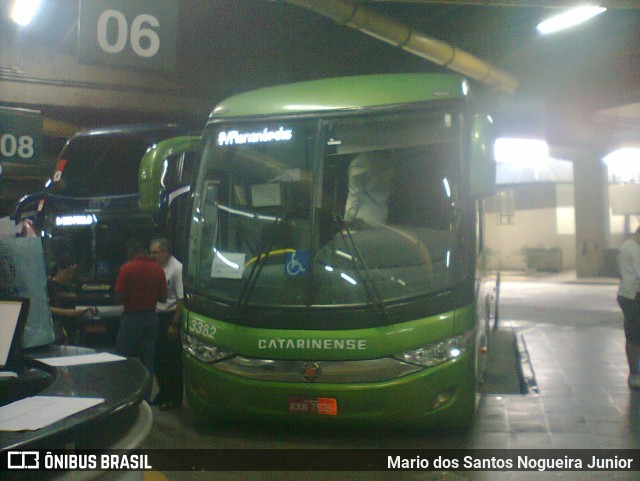 Auto Viação Catarinense 3382 na cidade de São Paulo, São Paulo, Brasil, por Mario dos Santos Nogueira Junior. ID da foto: 11628880.