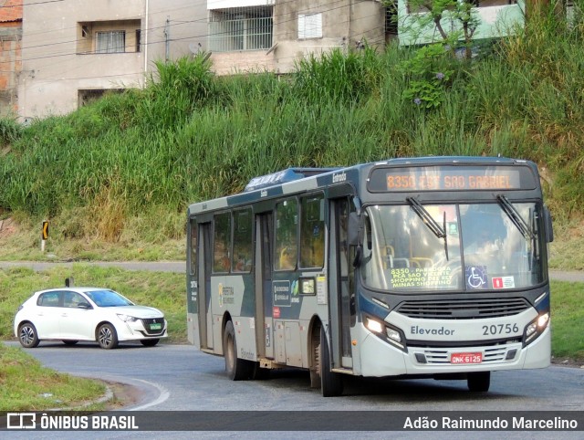 Viação Jardins 20756 na cidade de Belo Horizonte, Minas Gerais, Brasil, por Adão Raimundo Marcelino. ID da foto: 11630977.