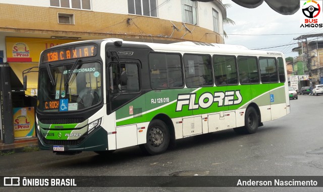 Transportes Flores RJ 128.018 na cidade de São João de Meriti, Rio de Janeiro, Brasil, por Anderson Nascimento . ID da foto: 11629166.