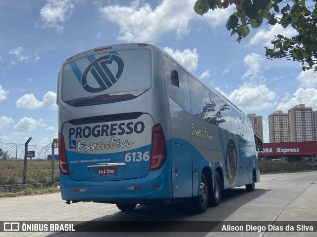 Auto Viação Progresso 6136 na cidade de Natal, Rio Grande do Norte, Brasil, por Alison Diego Dias da Silva. ID da foto: 11632086.