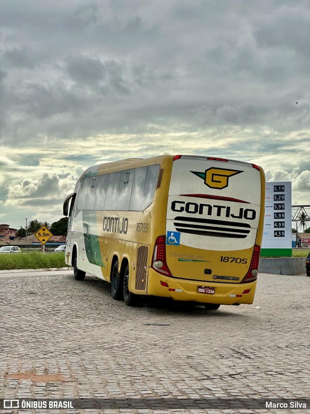 Empresa Gontijo de Transportes 18705 na cidade de Goianinha, Rio Grande do Norte, Brasil, por Marco Silva. ID da foto: 11632524.