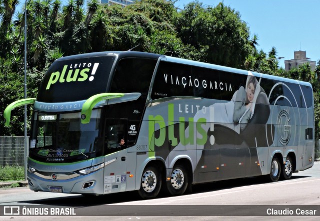 Viação Garcia 88207 na cidade de Curitiba, Paraná, Brasil, por Claudio Cesar. ID da foto: 11633801.