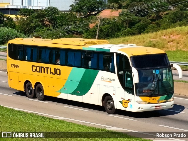 Empresa Gontijo de Transportes 17145 na cidade de São José dos Campos, São Paulo, Brasil, por Robson Prado. ID da foto: 11633755.