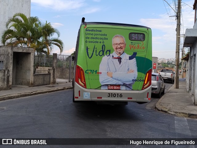 Via BH Coletivos 31016 na cidade de Belo Horizonte, Minas Gerais, Brasil, por Hugo Henrique de Figueiredo. ID da foto: 11632305.