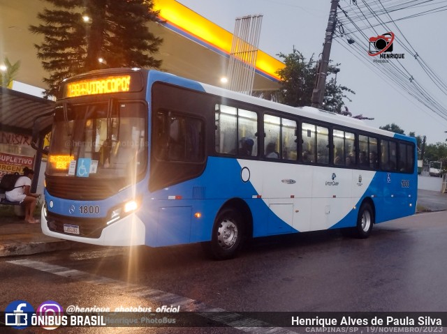 VB Transportes e Turismo 1800 na cidade de Campinas, São Paulo, Brasil, por Henrique Alves de Paula Silva. ID da foto: 11635842.