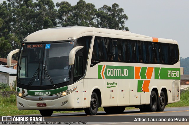 Empresa Gontijo de Transportes 21630 na cidade de São João do Manhuaçu, Minas Gerais, Brasil, por Athos Lauriano do Prado. ID da foto: 11635931.