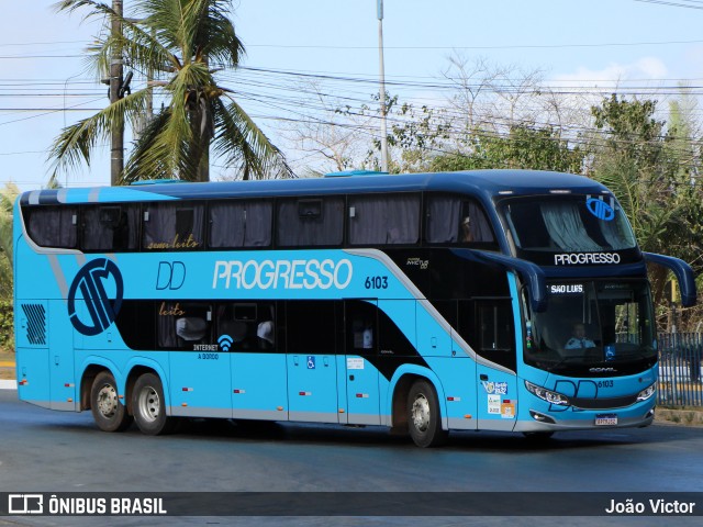 Auto Viação Progresso 6103 na cidade de São Luís, Maranhão, Brasil, por João Victor. ID da foto: 11636543.