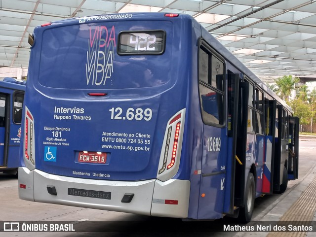 Viação Raposo Tavares Cotia 12.689 na cidade de São Paulo, São Paulo, Brasil, por Matheus Neri dos Santos. Número da foto: #11634536.