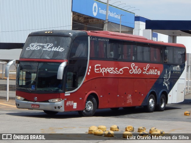 Expresso São Luiz 6910 na cidade de Goiânia, Goiás, Brasil, por Luiz Otavio Matheus da Silva. Número da foto: #11635578.