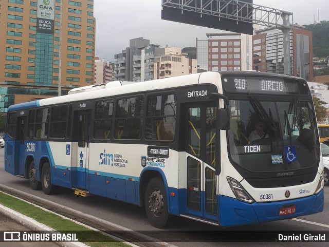Transol Transportes Coletivos 50381 na cidade de Florianópolis, Santa Catarina, Brasil, por Daniel Girald. Número da foto: #11634553.