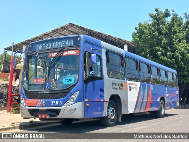 Empresa de Ônibus Pássaro Marron 37.813 na cidade de Santa Isabel, São Paulo, Brasil, por Matheus Neri dos Santos. ID da foto: 11634535.