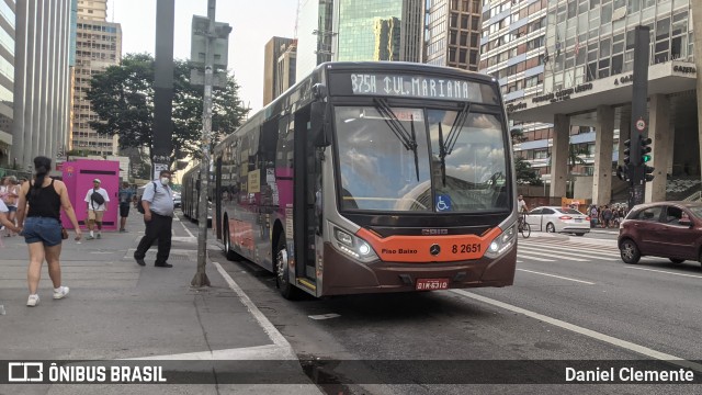 Viação Gato Preto 8 2651 na cidade de São Paulo, São Paulo, Brasil, por Daniel Clemente. ID da foto: 11635412.