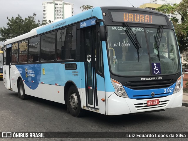 Rogil Transportes Rodoviários 3 021 na cidade de Campos dos Goytacazes, Rio de Janeiro, Brasil, por Luiz Eduardo Lopes da Silva. ID da foto: 11634933.