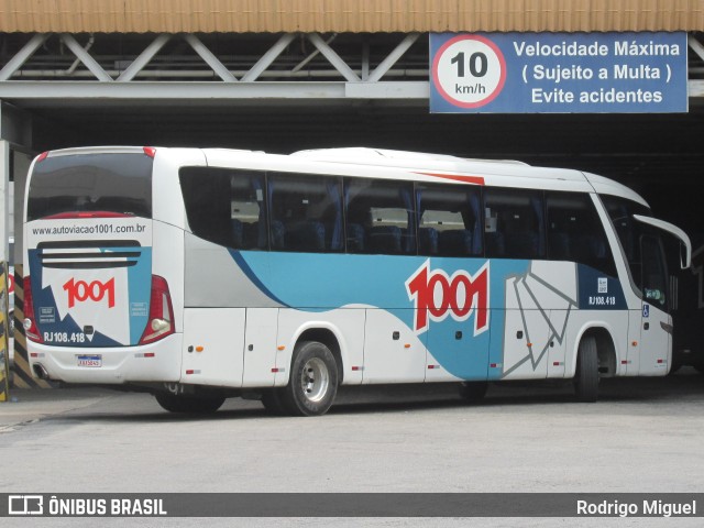 Auto Viação 1001 RJ 108.418 na cidade de Rio de Janeiro, Rio de Janeiro, Brasil, por Rodrigo Miguel. ID da foto: 11634531.