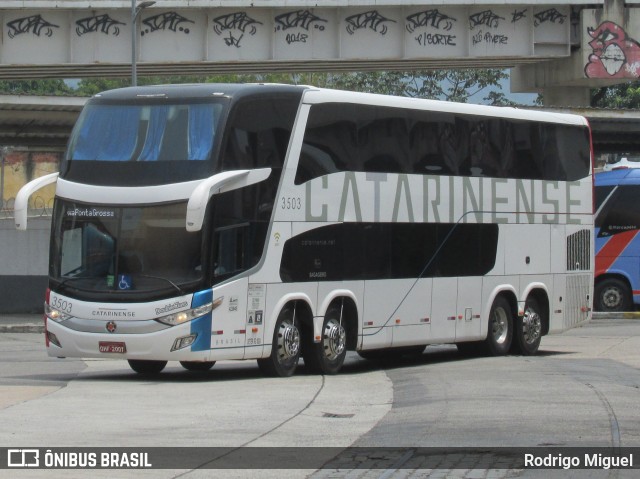 Auto Viação Catarinense 3503 na cidade de Rio de Janeiro, Rio de Janeiro, Brasil, por Rodrigo Miguel. Número da foto: #11634541.