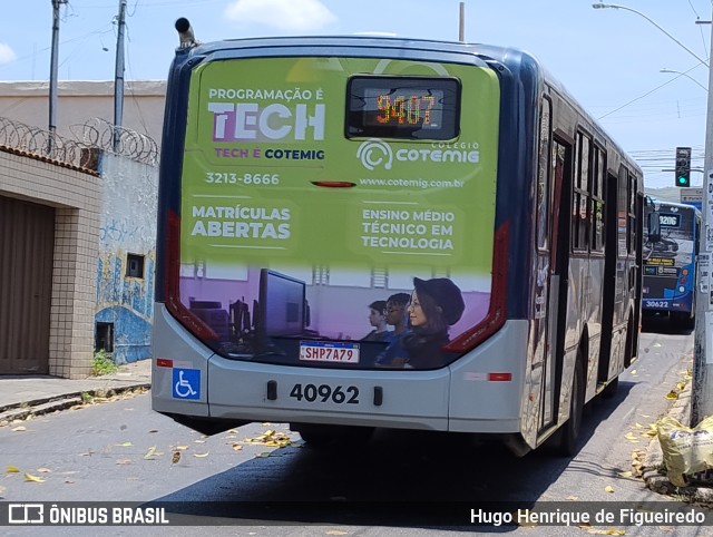 Urca Auto Ônibus 40962 na cidade de Belo Horizonte, Minas Gerais, Brasil, por Hugo Henrique de Figueiredo. Número da foto: #11634699.