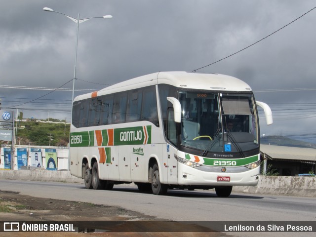 Empresa Gontijo de Transportes 21350 na cidade de Caruaru, Pernambuco, Brasil, por Lenilson da Silva Pessoa. ID da foto: 11591296.