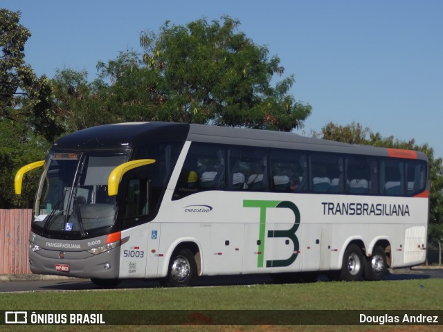 Transbrasiliana Transportes e Turismo 51003 na cidade de Brasília, Distrito Federal, Brasil, por Douglas Andrez. ID da foto: 11590923.