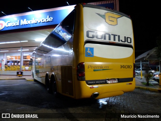 Empresa Gontijo de Transportes 14010 na cidade de João Monlevade, Minas Gerais, Brasil, por Maurício Nascimento. Número da foto: #11592019.