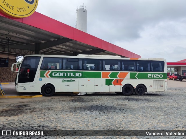 Empresa Gontijo de Transportes 21120 na cidade de Estiva, Minas Gerais, Brasil, por Vanderci Valentim. ID da foto: 11589373.