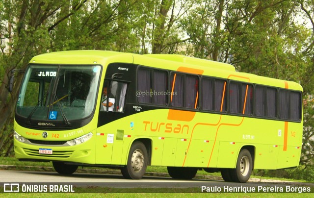 Tursan - Turismo Santo André 742 na cidade de Resende, Rio de Janeiro, Brasil, por Paulo Henrique Pereira Borges. Número da foto: #11591628.