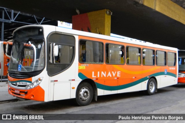 Linave Transportes RJ 146.026 na cidade de Nova Iguaçu, Rio de Janeiro, Brasil, por Paulo Henrique Pereira Borges. ID da foto: 11639045.