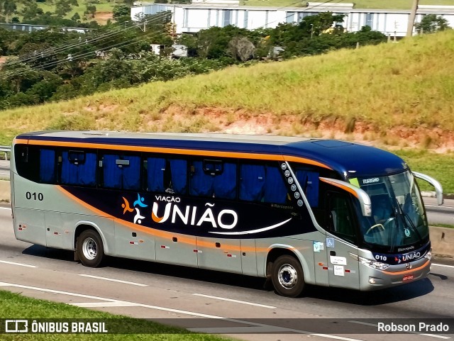 Viação União 010 na cidade de São José dos Campos, São Paulo, Brasil, por Robson Prado. ID da foto: 11638197.