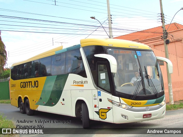 Empresa Gontijo de Transportes 21260 na cidade de Pirapora, Minas Gerais, Brasil, por Andrew Campos. ID da foto: 11638814.