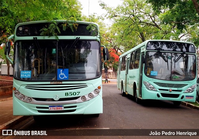 Viação Paraty 8507 na cidade de Jaú, São Paulo, Brasil, por João Pedro Henrique. ID da foto: 11637740.