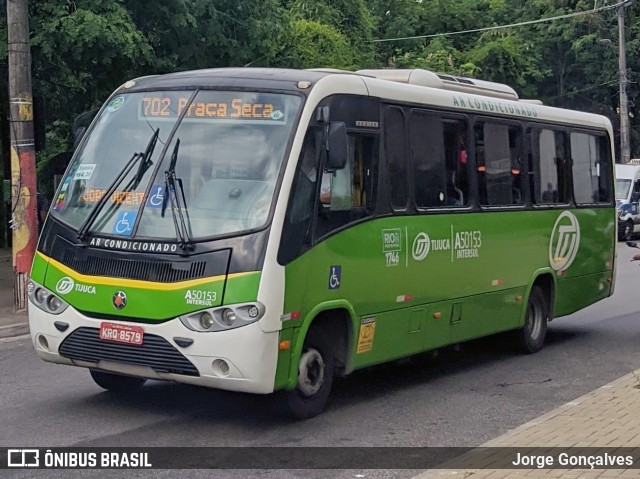 Tijuquinha - Auto Viação Tijuca A50153 na cidade de Rio de Janeiro, Rio de Janeiro, Brasil, por Jorge Gonçalves. Número da foto: #11637952.