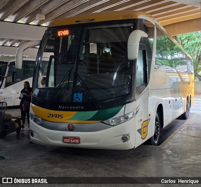 Empresa Gontijo de Transportes 21415 na cidade de Salvador, Bahia, Brasil, por Carlos  Henrique. ID da foto: 11638615.