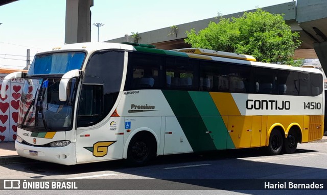 Empresa Gontijo de Transportes 14510 na cidade de Belo Horizonte, Minas Gerais, Brasil, por Hariel Bernades. ID da foto: 11637007.