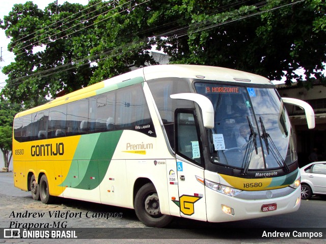 Empresa Gontijo de Transportes 18580 na cidade de Pirapora, Minas Gerais, Brasil, por Andrew Campos. ID da foto: 11638805.