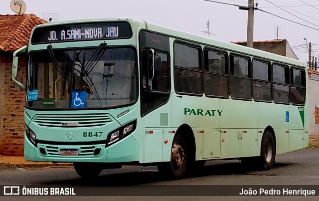 Viação Paraty 8847 na cidade de Jaú, São Paulo, Brasil, por João Pedro Henrique. ID da foto: 11637413.