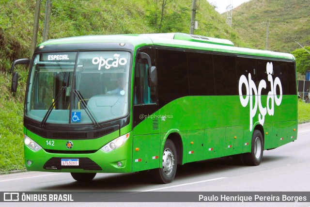 Opção Fretamento e Turismo 142 na cidade de Piraí, Rio de Janeiro, Brasil, por Paulo Henrique Pereira Borges. ID da foto: 11638970.