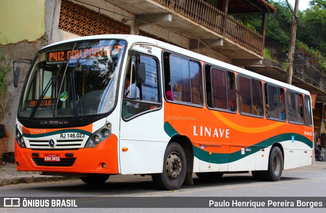 Linave Transportes RJ 146.023 na cidade de Paty do Alferes, Rio de Janeiro, Brasil, por Paulo Henrique Pereira Borges. ID da foto: 11639040.