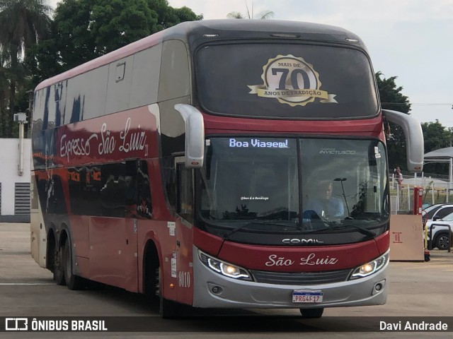 Expresso São Luiz 8010 na cidade de Goiânia, Goiás, Brasil, por Davi Andrade. Número da foto: #11639916.