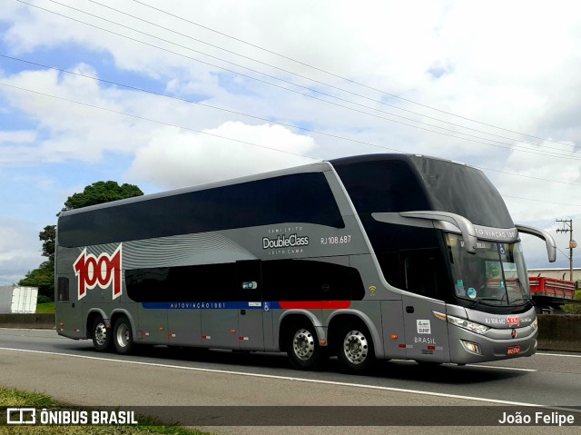 Auto Viação 1001 RJ 108.687 na cidade de Lorena, São Paulo, Brasil, por João Felipe. ID da foto: 11640910.