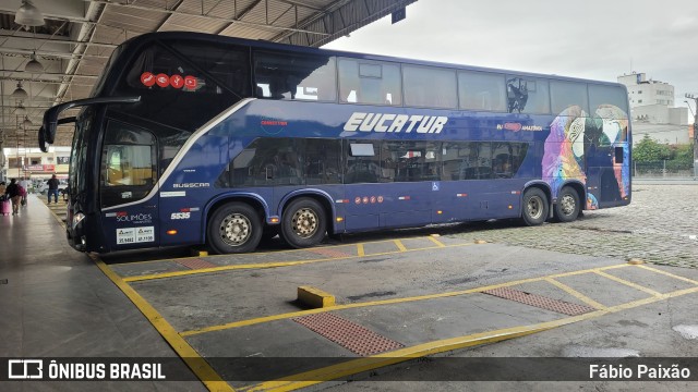 Eucatur - Empresa União Cascavel de Transportes e Turismo 5535 na cidade de Balneário Camboriú, Santa Catarina, Brasil, por Fábio Paixão. ID da foto: 11641070.