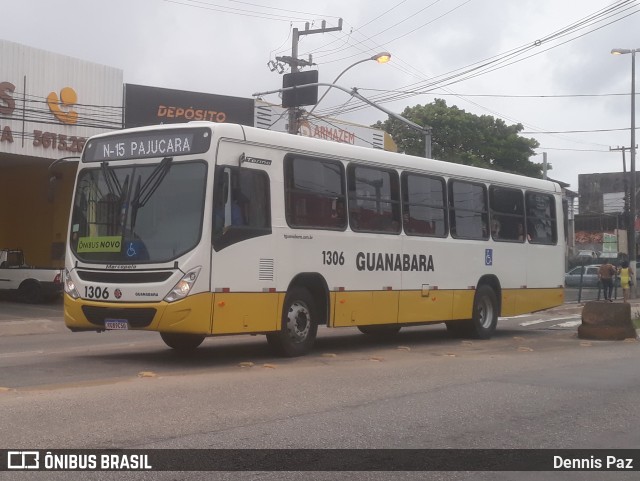 Transportes Guanabara 1306 na cidade de Natal, Rio Grande do Norte, Brasil, por Dennis Paz. ID da foto: 11640700.