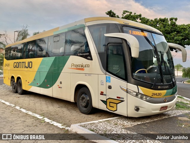 Empresa Gontijo de Transportes 21420 na cidade de Bauru, São Paulo, Brasil, por Júnior Juninho. ID da foto: 11639527.