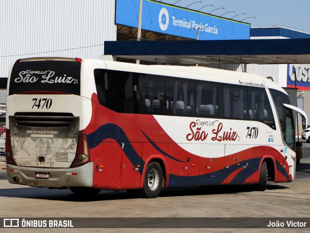 Expresso São Luiz 7470 na cidade de Goiânia, Goiás, Brasil, por João Victor. ID da foto: 11641996.