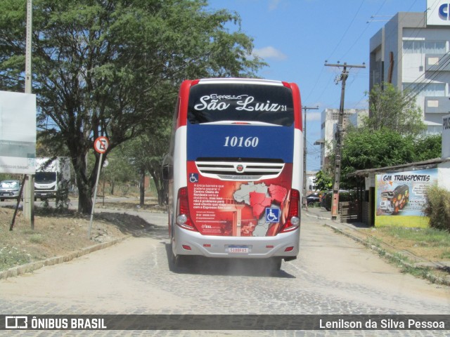 Expresso São Luiz 10160 na cidade de Caruaru, Pernambuco, Brasil, por Lenilson da Silva Pessoa. ID da foto: 11643956.