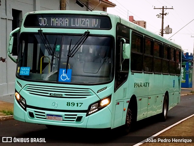 Viação Paraty 8917 na cidade de Jaú, São Paulo, Brasil, por João Pedro Henrique. ID da foto: 11643199.