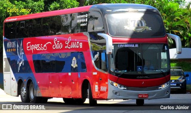 Expresso São Luiz 8000 na cidade de Goiânia, Goiás, Brasil, por Carlos Júnior. ID da foto: 11644655.