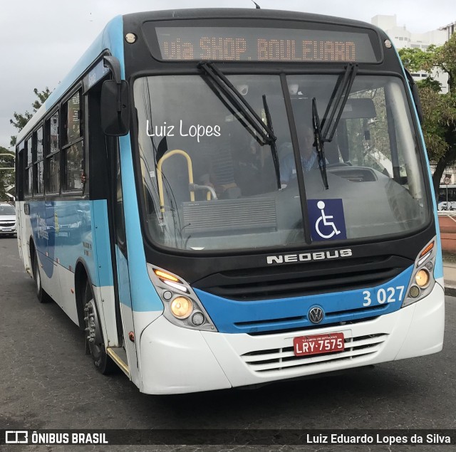 Rogil Transportes Rodoviários 3  027 na cidade de Campos dos Goytacazes, Rio de Janeiro, Brasil, por Luiz Eduardo Lopes da Silva. ID da foto: 11642452.