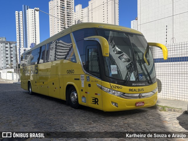 Expresso Real Bus 0260 na cidade de Natal, Rio Grande do Norte, Brasil, por Karlheinz de Souza e Araújo. ID da foto: 11643138.